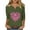 Army Green, variant on ChaoHeng Womens Tops Long Sleeve Breast Cancer ,Fashion Women's Casual Loose Blouses Printed T-Shirt 3/4 Sleeved V-Neck Top(Black,S)