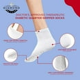 thumbnail image 2 of Diamond Star Premium Therapeutic Diabetic Socks for Men & Women Extra-Cushioned, Non-Binding Loose Top Ultimate Comfort Cotton Quarter-Length (White, 12 Pairs, Size 13-15), 2 of 5