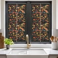 thumbnail image 2 of Boho Black Flowers Window Privacy Film, Spring Abstract Watercolor Floral Leaf Static Cling UV Sun Blocking Heat Control Window Tint Day and Night, Non-Adhesive One Way Privacy Cover 17.7''x39.3'', 2 of 7