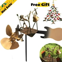 2025 Drummer Wind Spinner Outdoor Decor Sale,Handcrafted Metal Windmill Sculpture with Moving Parts, Rock Music Themed Garden Art for Lawn, Patio & Yard Decoration patio decor