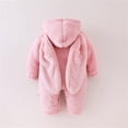 thumbnail image 2 of CAIVO Winter Warm Teddy Baby Bodysuit With Hood Long Ears Bunny Jumpsuit Onesie Girls Boys Romper Comfort Long Sleeve One-Pieces, 2 of 6