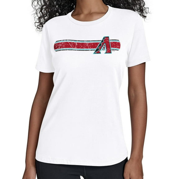 Women's Starter  White Arizona Diamondbacks Team Stripe T-Shirt