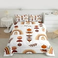 thumbnail image 2 of Homewish Retro Boho Rainbow Bedding Comforter Set,Bohemian Theme Twin Comforter Sets,Brown White Bedding Set For Girls,Super Cozy Room Decor Reversible,2pcs, 2 of 8