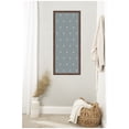 thumbnail image 2 of Kate and Laurel Framed Fabric Pinboard 18 x 42, Blue Botanical Block Print Printed Linen Classic Bulletin Board for Use as a Vision Board or Wall Organization, Florence Medium Brown Frame, 2 of 8