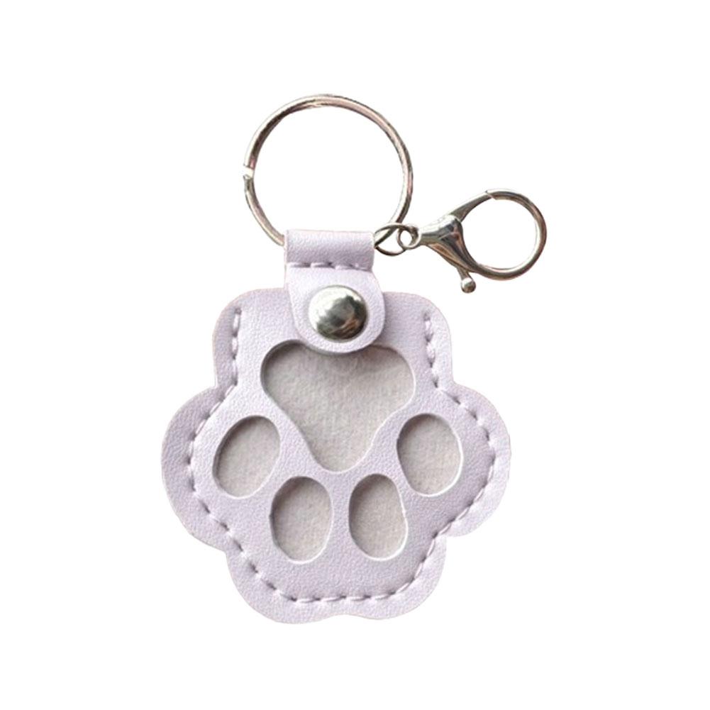 3 Porte-clés En Cuir Pour Poils D'animal - Forme Patte De Chat, Compartiment Souvenir - Cadeau Pour Propriétaire De Chien/chat