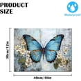 thumbnail image 2 of YCCJ-Blue Butterfly Canvas Wall Art Vintage Rustic Country Butterfly Fantasy Girls Wall Art forLiving Room Bedroom Home Decorations UnUnframed Ready To Hang 12x16 inches, 2 of 7