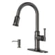 thumbnail image 4 of Llave Mezcladora para Fregadero con Dispensador de Jabón, 3 Modos de 360 ° Giratorio Monomando Mezclador de Fregadero de Cocina con Pulverizador, Grifo de Cocina Acero Inoxidable, 4 of 31