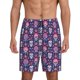 thumbnail image 1 of Fotbe leaf flower Skull colorful Pantalones Cortos de Pijama para Hombre, Ropa de Dormir, Pantalones de Pijama Cortos para Hombre-3X-Large, 1 of 6