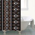 thumbnail image 4 of Brown Striped Geometric Pattern Shower Curtain 84"x72" ,Bathroom Decorative Shower Curtains Set with 12 Hooks,Modern Waterproof Washable Shower Curtain, 4 of 6