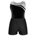 thumbnail image 6 of Alvivi Leotards for Girls Gymnastics Sleeveless Bodysuit with Shorts Ballet Dance Unitard Practice Outfits Black 12, 6 of 7