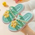 thumbnail image 2 of adviicd Toddler Girl Shoes Kids Cloud Slides Boys Girls Shower Slippers Slip on Slide Sandals Non-slip Summer Beach Pool Shoes (Mint Green,2), 2 of 7