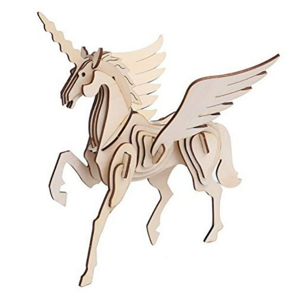 vigeiya unicorn puzzle 3d wooden jigsaw puzzle battle steed kids