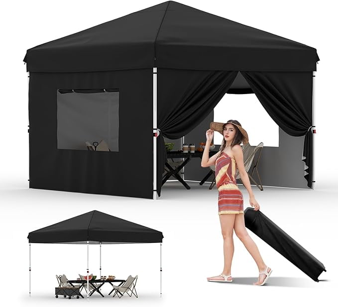 Coleman Sun Shelter 10x10 Canopy with Sunwall UV Protection Gray