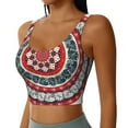 thumbnail image 2 of Balery Round Design Sujetadores deportivos con espalda cruzada para mujer, acolchados, sin costuras, de alto impacto, ideales para yoga, gimnasio, entrenamiento y fitness.-X-Large, 2 of 8