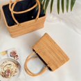 thumbnail image 3 of Zhuge Bolso de hombro tejido para mujer, bolso de mano tejido, bolso de mano tejido elegante para playa de verano, bolsos de hombro 11.02 x 6.29 x 8.66 pulgadas (D), 3 of 5