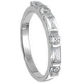 thumbnail image 4 of Clear Cubic Zirconia Bridal Wedding Ring .925 Sterling Silver Band White Jewelry Female Male Size 5, 4 of 4