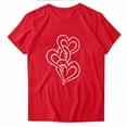 thumbnail image 7 of ICHUANYI Valentines Heart Print T-Shirt for Women Graphic Tees Casual Short Sleeve Summer Tshirts Tops, 7 of 7