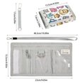 thumbnail image 3 of JIALIOU Nylon Trifold Card Wallet with ID Window Zipper Pocket for Men Women Teen Cartoon Cats with Hat, 3 of 7