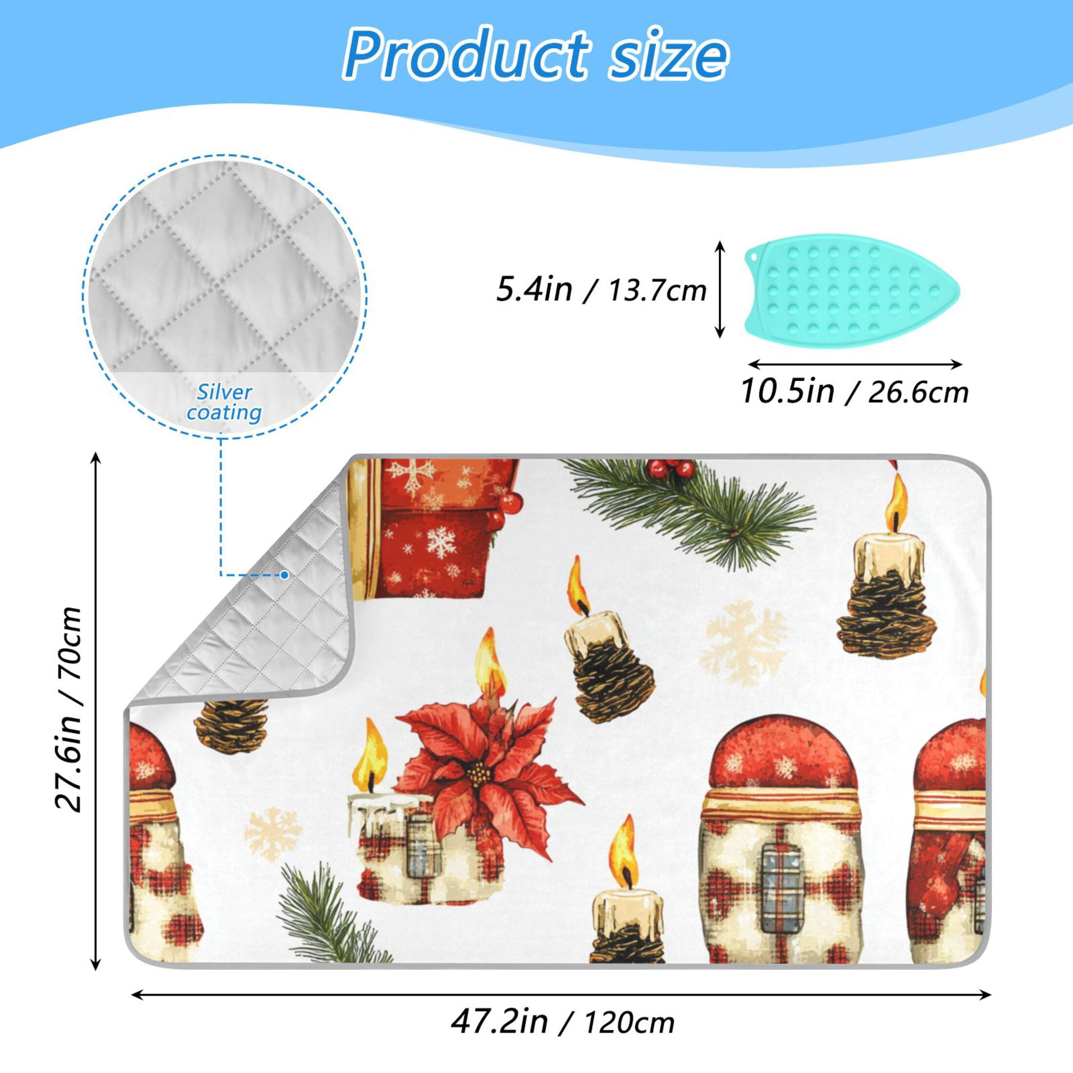 Christmas Gift Ironing Mat Blanket for Table Top Travel Portable Ironing Board Pad 47.2x27.6 Inch