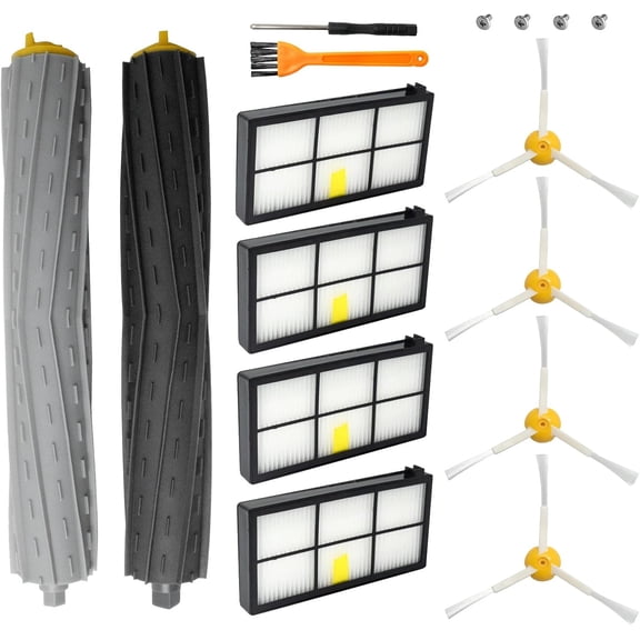 Replacement Parts Kit for iRobot Roomba 800 900 Series 960 980 870 880 890 960 961 981 Robot Vacuum, Roller Brushes Filters and Side Brushes Accessories, 9 Pack