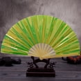 thumbnail image 2 of vnanda Pvc Surface Fan Exquisitely Crafted 10 Inch Folding Fan Colorful Traditional Bamboo Rib Fan for Festival Party Performance Exquisitely Crafted Fan, 2 of 8