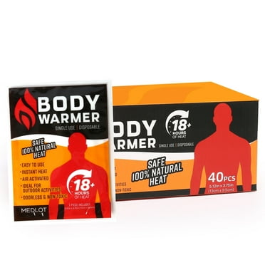 LotFancy Body & Hand Warmers with Adhesive, Up to 18 Hours of Heat, , Air-activated Warmers, 40 Pack
