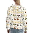 thumbnail image 7 of Lsque Funny Chicken Pattern Casual Women's Hoodie,Hooded Sweatshirt with Kangaroo Pocket,Pullover Hoodie with Eye-catching Drawstrings-Large, 7 of 7