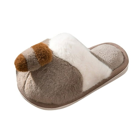 

XINSHIDE Shoes Fashion Cute Autumn And Winter Boys And Girls Slippers Flat Bottom Lightweight Soft And Comfortable Warm Color Matching Cartoon Animal Tail Shape Unisex Baby Shoes