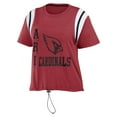 thumbnail image 2 of Women's WEAR by Erin Andrews Cardinal Arizona Cardinals Cinched Colorblock T-Shirt, 2 of 3