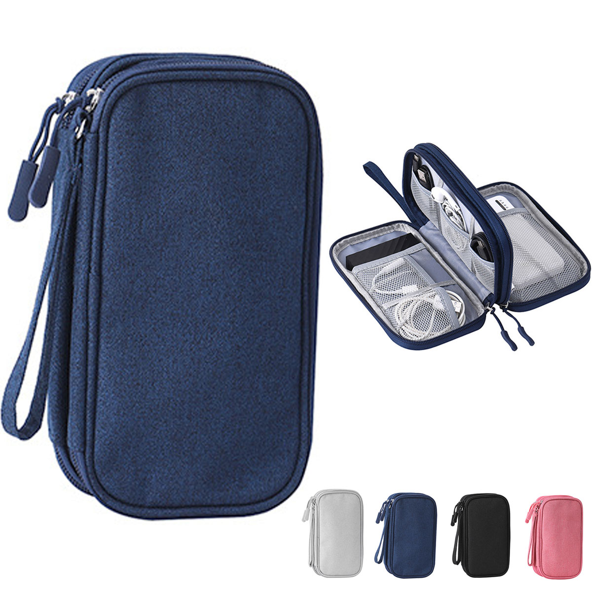 Travel Cable Organizer Case, Small Cord Organizer Bag for Tech