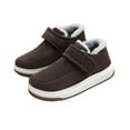 thumbnail image 4 of Trushoes Mens Coffee Fleece Lined Shoes - Velcro Slip-On, Comfort Cushioned Sole, Slip-Resistant Winter Sneakers,Size 39, 4 of 8