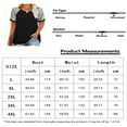 thumbnail image 5 of CHUANK Plus Size T Shirts for Women Color Block Tops Loose Tunics Tee Short Sleeve Blouses, 5 of 5