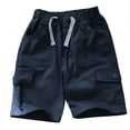 thumbnail image 4 of Dpytoraw Boys Casual Shorts, Lightweight Woven Elastic Waist for Summer Blue Size 11-12 Years, 4 of 4