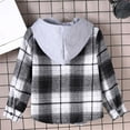 thumbnail image 5 of Ccpelsie Kids Plaid Button Down Shirt Boys Girls Soft Comfortable Long Sleeve Classic Collared for Toddler(Grey,6-7 Years), 5 of 9