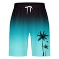 thumbnail image 4 of Swimming Trunks For Men's, Knee Length Long with Inner Swimming Shorts Drawstring Elastic Waist Beach Shorts With Printed Casual Soft, 4 of 4