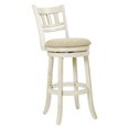 thumbnail image 1 of Swivel Wood Stool 30" with Slatted Back in Antique White Finish, 1 of 7