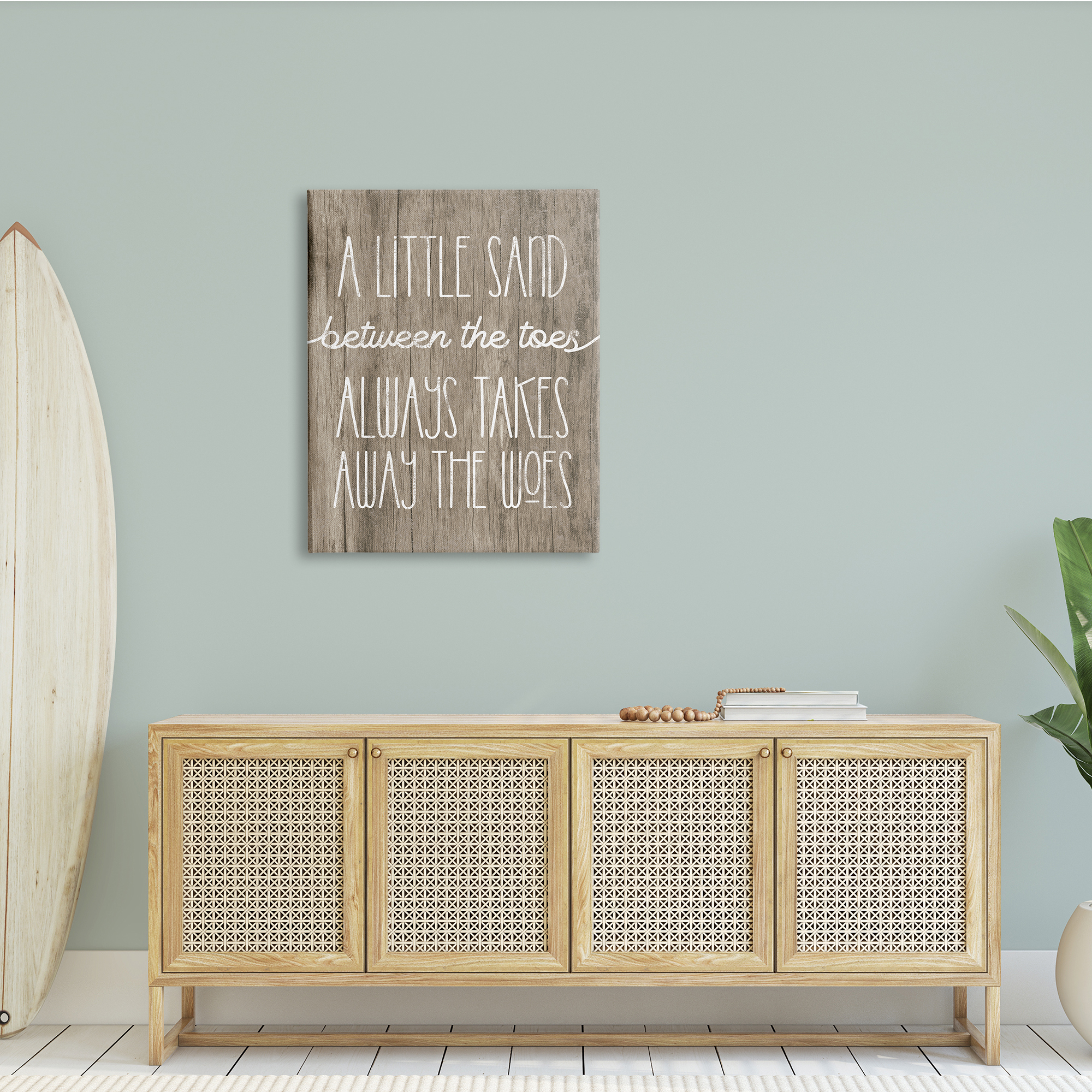 Stupell Industries Sand Between Toes Takes Away Woes Nautical Phrase, 30 x 40, Design by Daphne Polselli