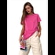 thumbnail image 1 of Camisetas de Corta Extragrandes para Mujer, Cuello Redondo, Holgadas, para Hacer Ejercicio, Informales, de Verano, de Algodón, Color Rojo Rosa, Talla 4XL, 1 of 8
