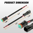 thumbnail image 4 of Nilight 2 Pin DT Connectors 16AWG 6 Kits Male and Female Electrical Connector Waterproof Plug and Play Shrink Butt Terminals for Automotive Cars Truck Motorcycle Marine Boats, 4 of 8