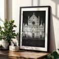 thumbnail image 4 of Basilica di Santa Croce, Firenze 02 B&W - Florence Tuscany Italy Photography Architecture Black and White City Night Sky Minimalist Travel Poster Black Framed Wall Art Print 5 x 7 inches, 4 of 8