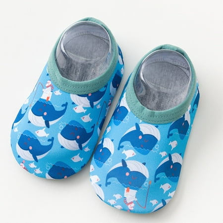 

kpoplk Toddler Sneakers Boys Boys Non-Slip Shoes Barefoot Cartoon Baby Shoes Socks Swim Girls Water Kids Baby Shoes(Blue)