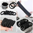 thumbnail image 2 of 40 Pieces Black Seamless Thick Elastic Hair Bands for Women Girls Non Damaging Ponytail Braided Cotton Elastic Hair Bands Long Lasting Medium Hair, 2 of 4