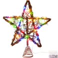 thumbnail image 1 of Adorno para árbol de Navidad, ratán, natural, con 50 luces LED, 1 of 7