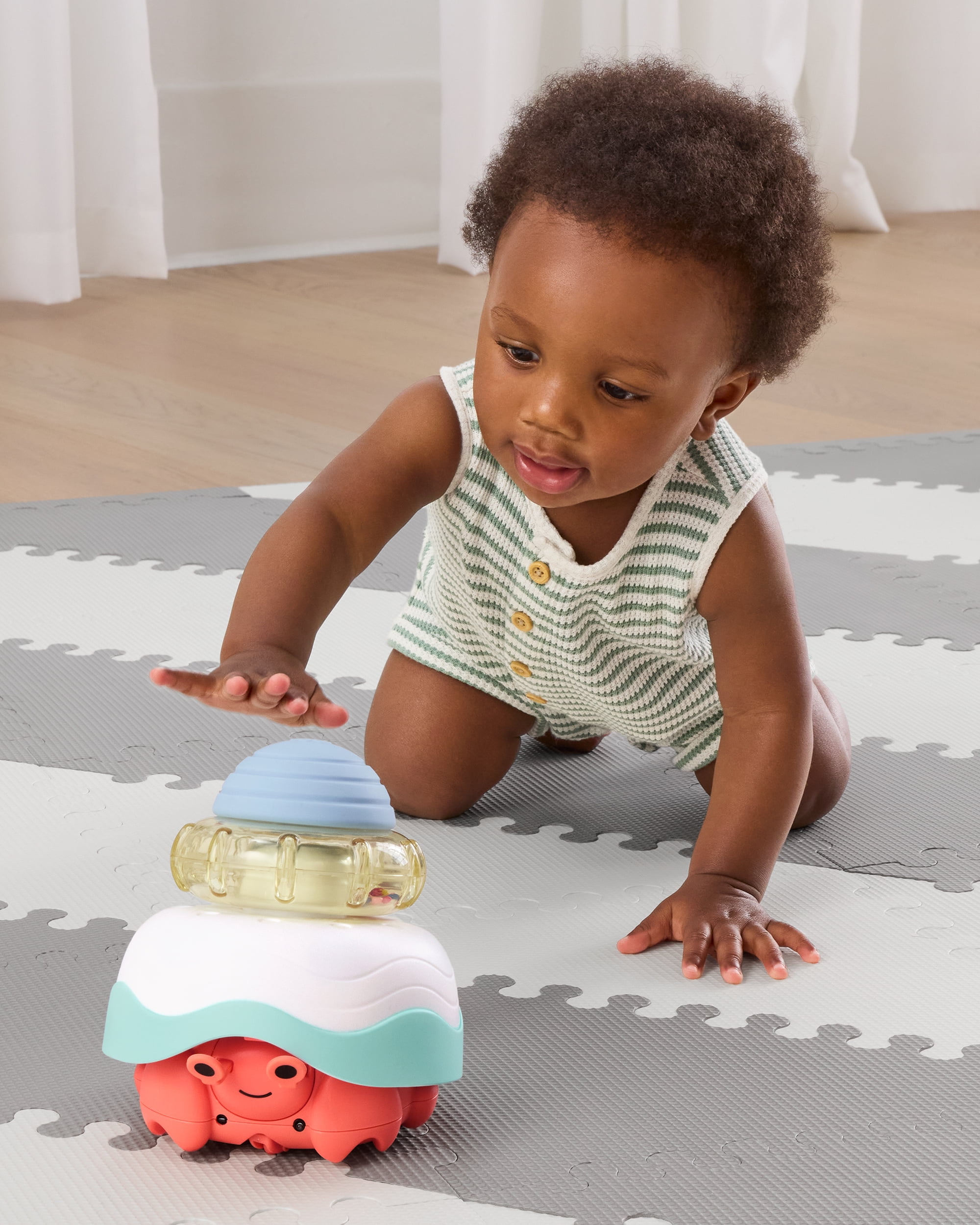 Skip Hop Stack & Crawl 4-in-1 Crab Baby Crawl Toy