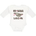 thumbnail image 3 of Inktastic My Nana Loves Me Sloth Girls Long Sleeve Baby Bodysuit, 3 of 5