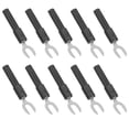 thumbnail image 2 of U Type Electrical Crimp Terminals Electrical Y Type Spade Wire Connector Banana Plug Adapter 10pcs Fork Spade Wire Connectors Brass Material 6mm/0.2in Y Type 4mm/0.2in Hole Banana, 2 of 8
