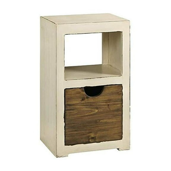 Progressive Furniture A512-29W Miguel Distressed White Bunching Storage Display