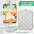 thumbnail image 6 of Yayeee Pot Holders Kitchen Heat Resistant with Pocket 7"x9.8" Cotton Oven Cooking Hot Pads, Mid Century Glasses, 6 of 7