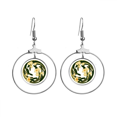thumbnail image 1 of China flower bud Art round pattern Los pendientes cuelgan del aro de la joyería del círculo de la gota Unbranded M, 1 of 3