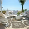thumbnail image 6 of Addison Rugs Chantille Indoor/Outdoor Transitional Medallions Brown Washable Round Rug, 8' x 8', 6 of 6